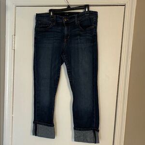 Joe's Jeans Navy Cuffed Cropped Jeans